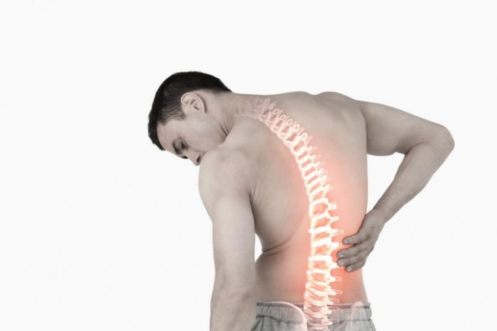 Problems with spine can lead to back pain.