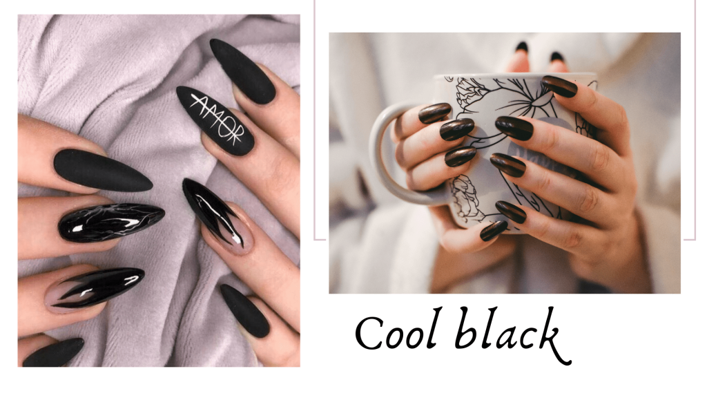 Cool Black Acrylic Nails :